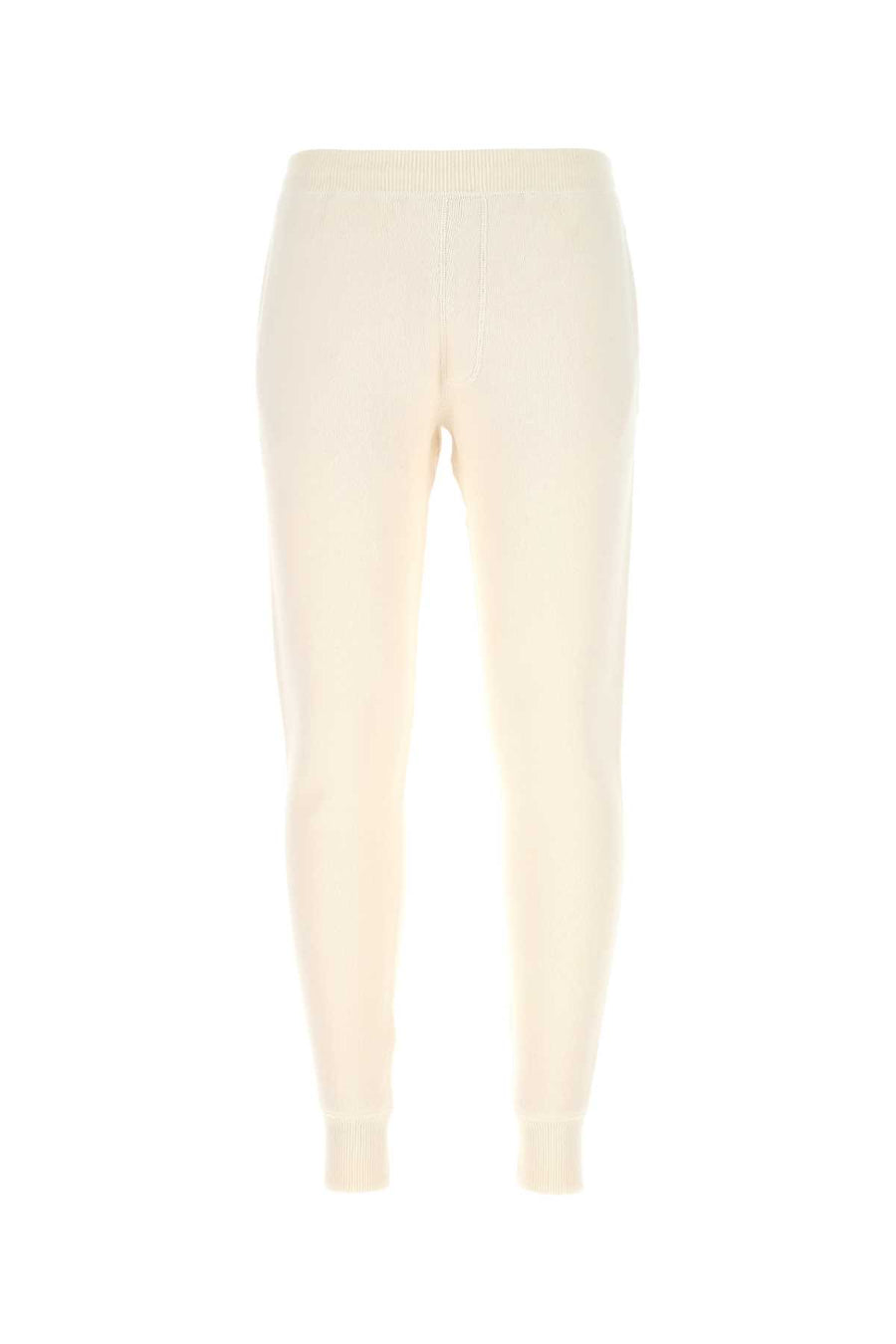 Prada 95% Cashmere joggers in white
