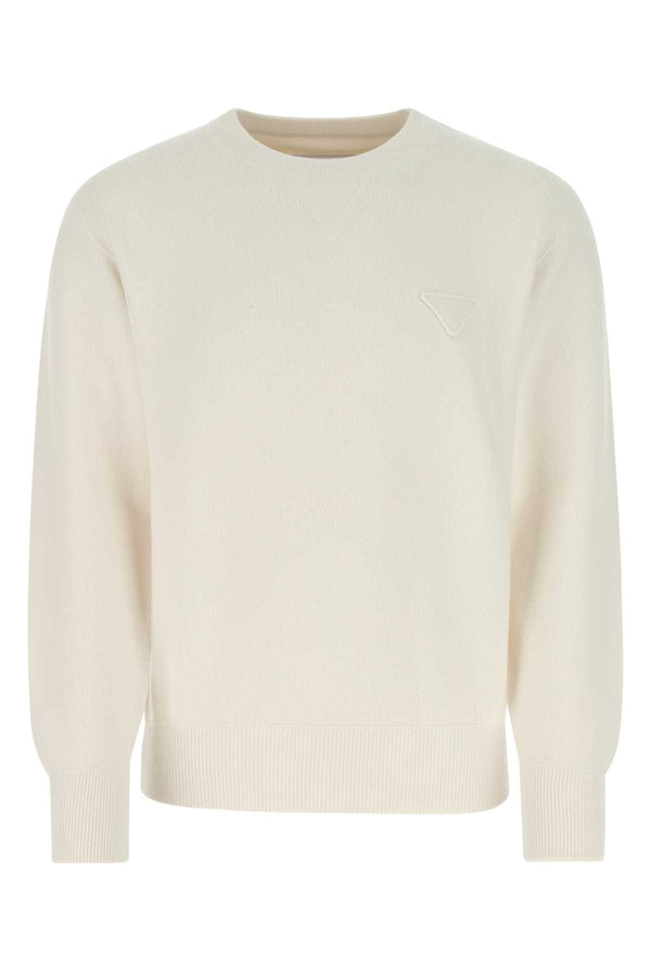 Prada 95% Cashmere 4% Nylon 1% Elastane sweater in white