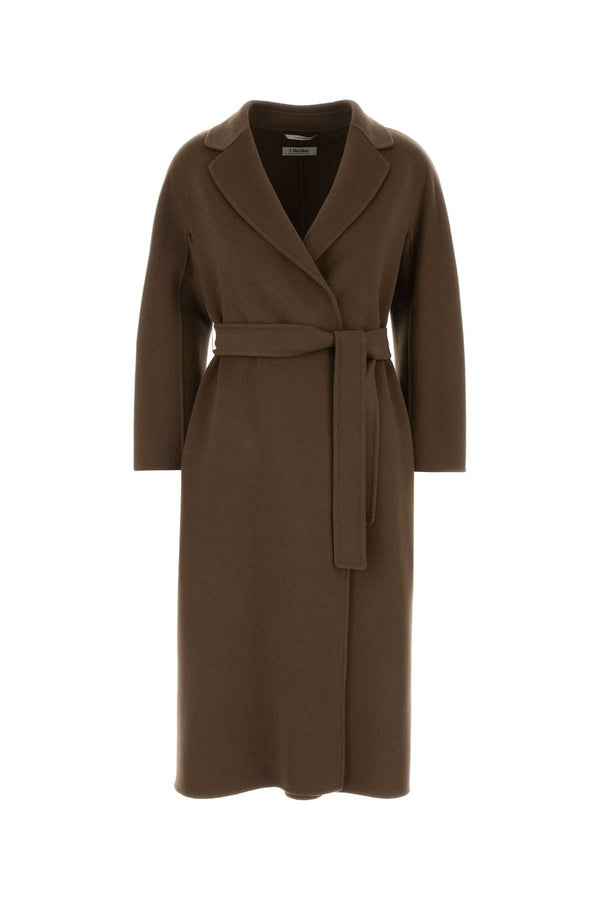 S Maxmara Exterior: 100% Virgin wool coat in brown