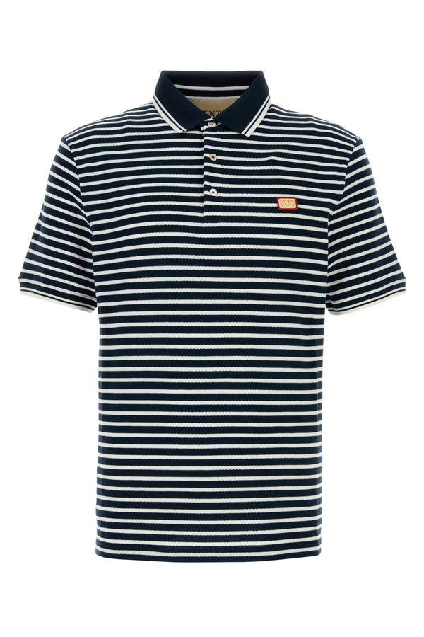 Valentino Garavani Jersey 100% cotton polo shirt in navy