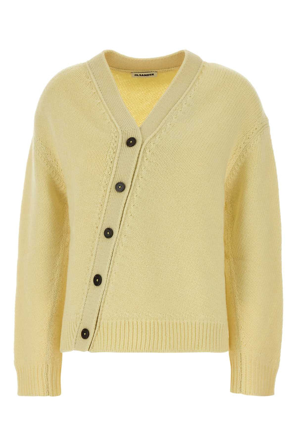Jil Sander 70% Wool 30% Cashmere cardigan in yellow