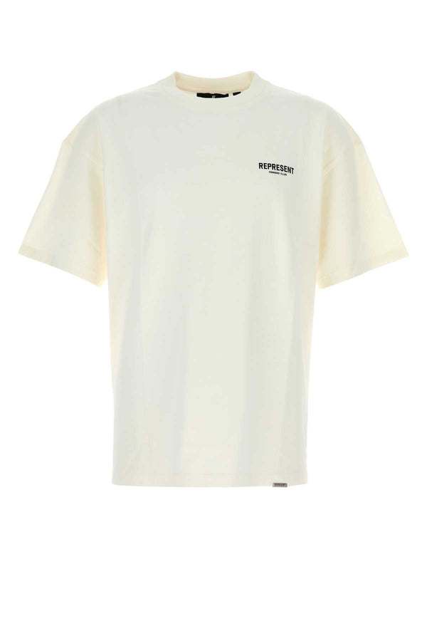 Represent Owners Exterior: 100% Cotton t-shirt in white