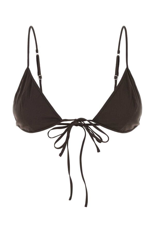 Prada 78% Cotton bikini top in brown