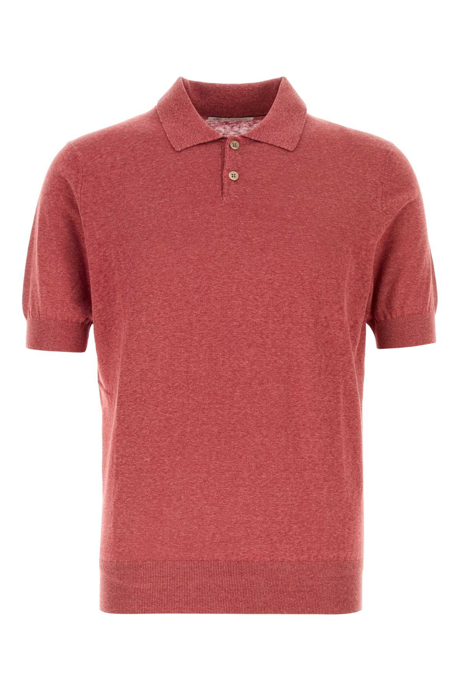 Brunello Cucinelli 70% Linen polo shirt in pink