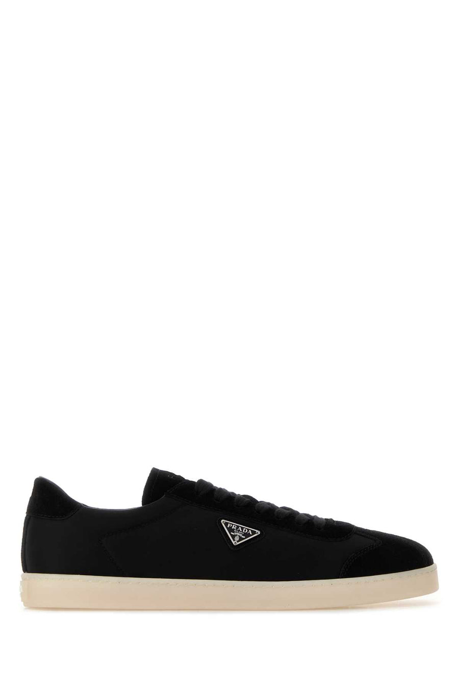 Prada Lane 100% Recycled Polyamide (Re-Nylon) sneaker in black