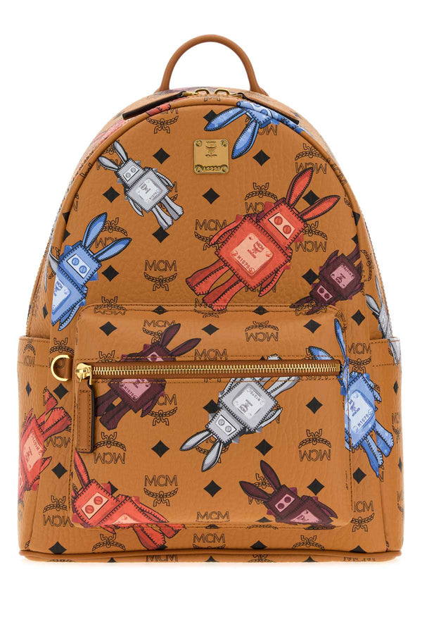 MCM Backpack Exterior: 100% Fabric backpack in cognac