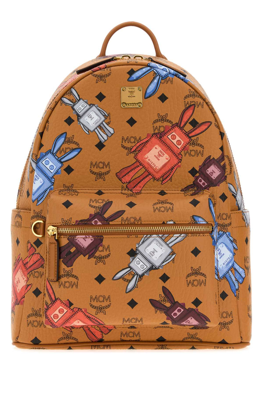 MCM Backpack Exterior: 100% Fabric backpack in cognac
