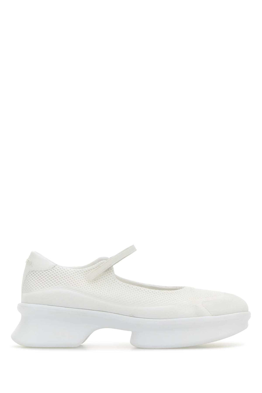 Prada Exterior: 100% Fabric; Interior: 100% Leather ballet flat in white