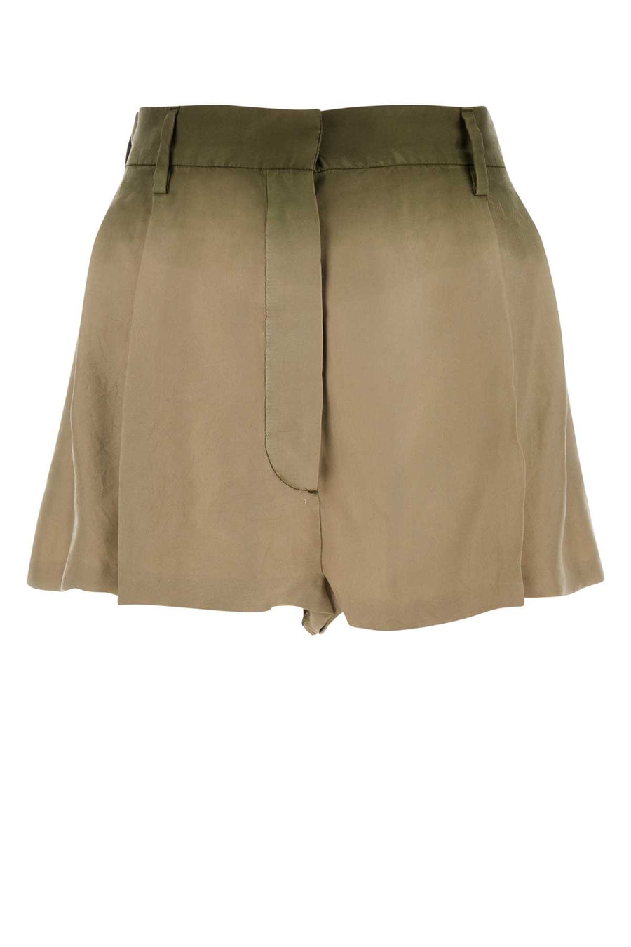 Prada Exterior: 100% Silk bermuda shorts in beige