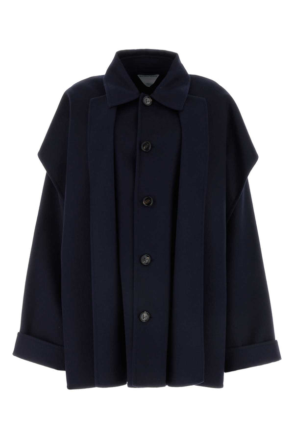 Bottega Veneta 80% Wool coat in navy