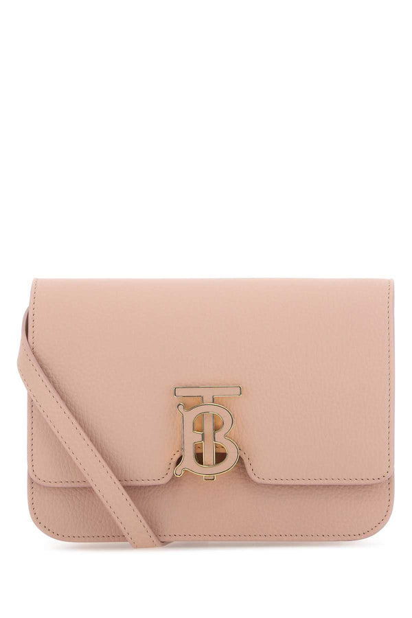Burberry Exterior: 100% Calf Lining: 100% Calf Finish: Golden metal crossbody bag in pink
