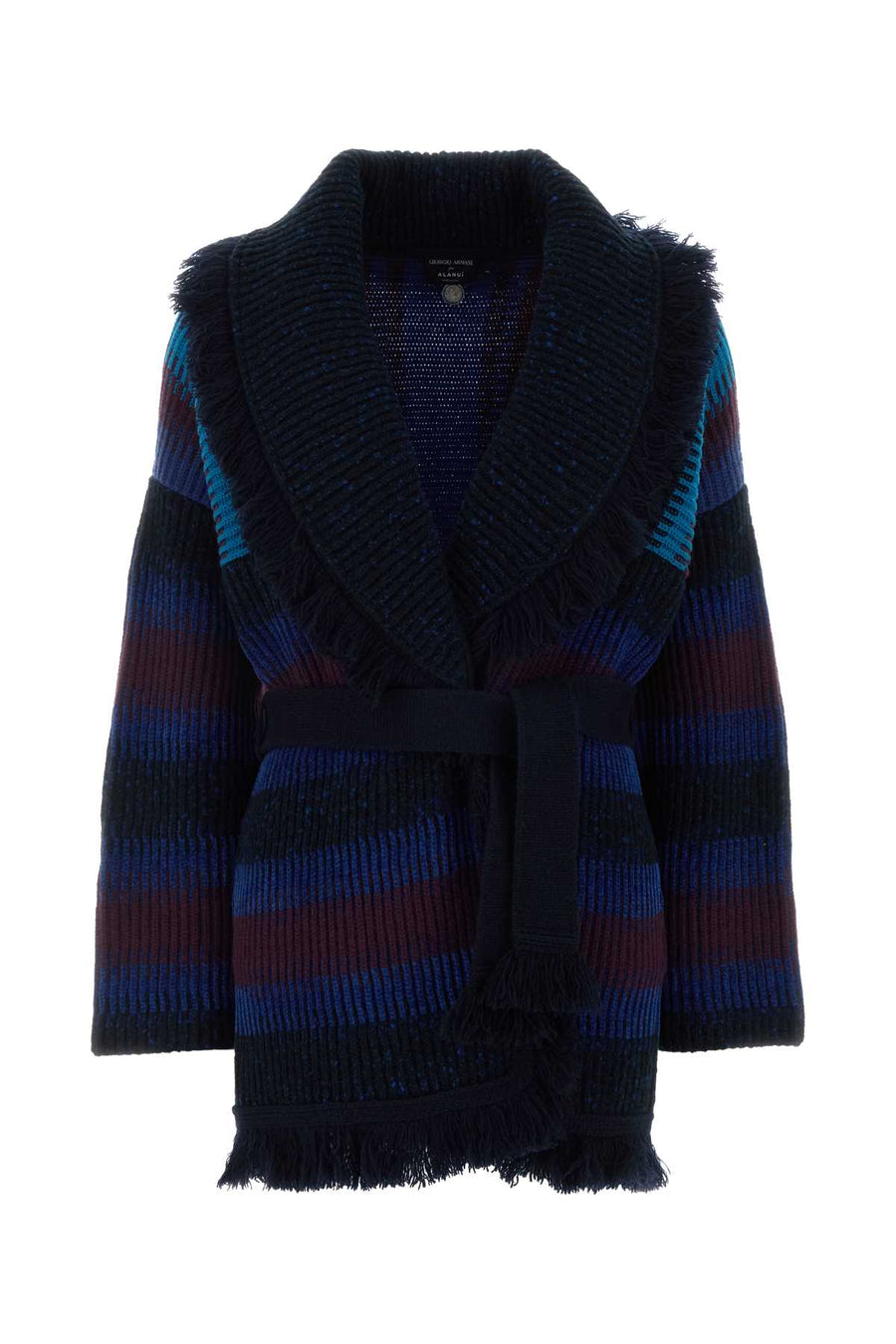 Giorgio Armani X Alanui 83% Cashmere cardigan in navy