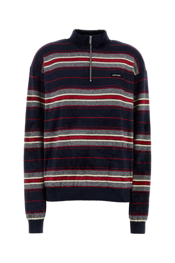 Miu Miu 63% Viscose sweater in navy