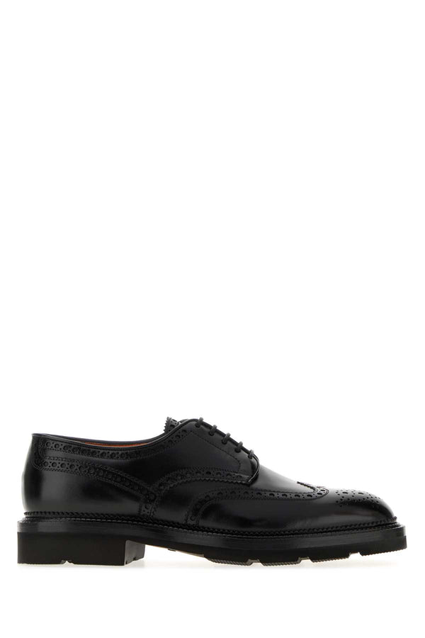 Santoni Rondine Exterior: 100% Leather oxford in black