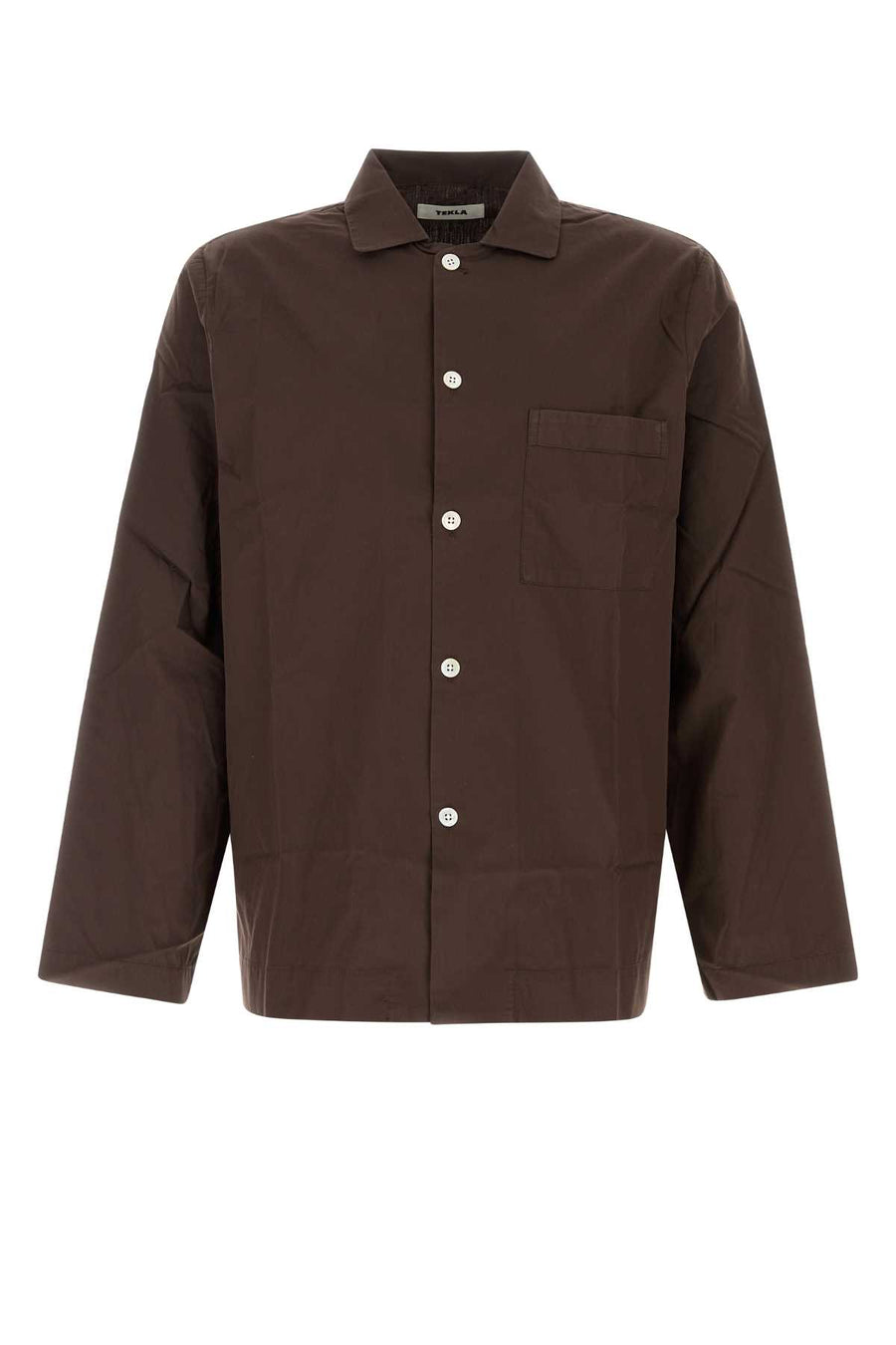 Tekla Pyjamas 100% Organic cotton shirt in brown