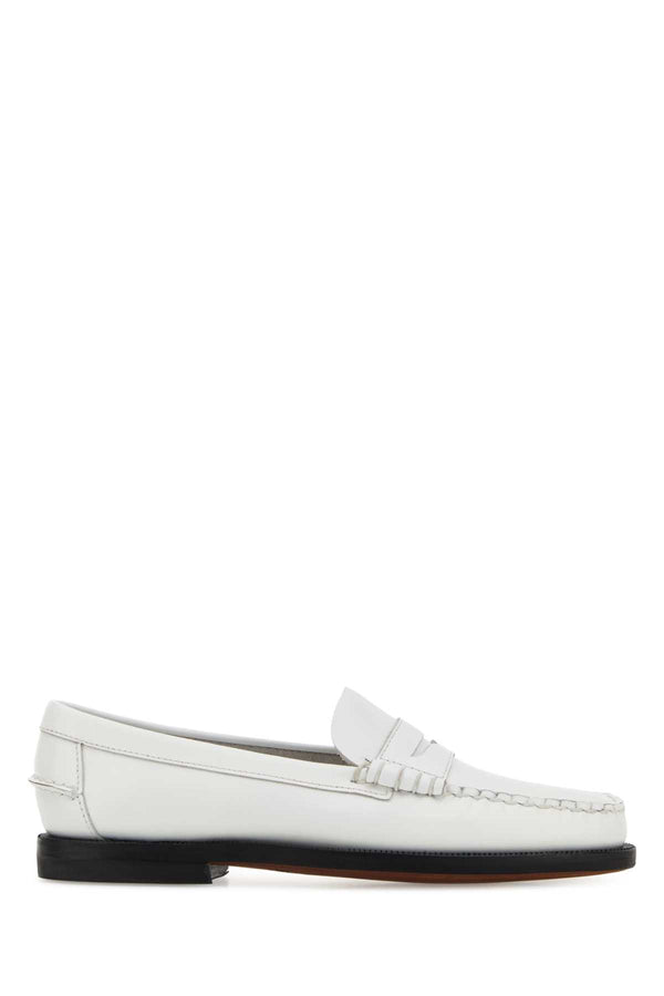 Sebago Pigment Exterior: 100% Leather loafer in white