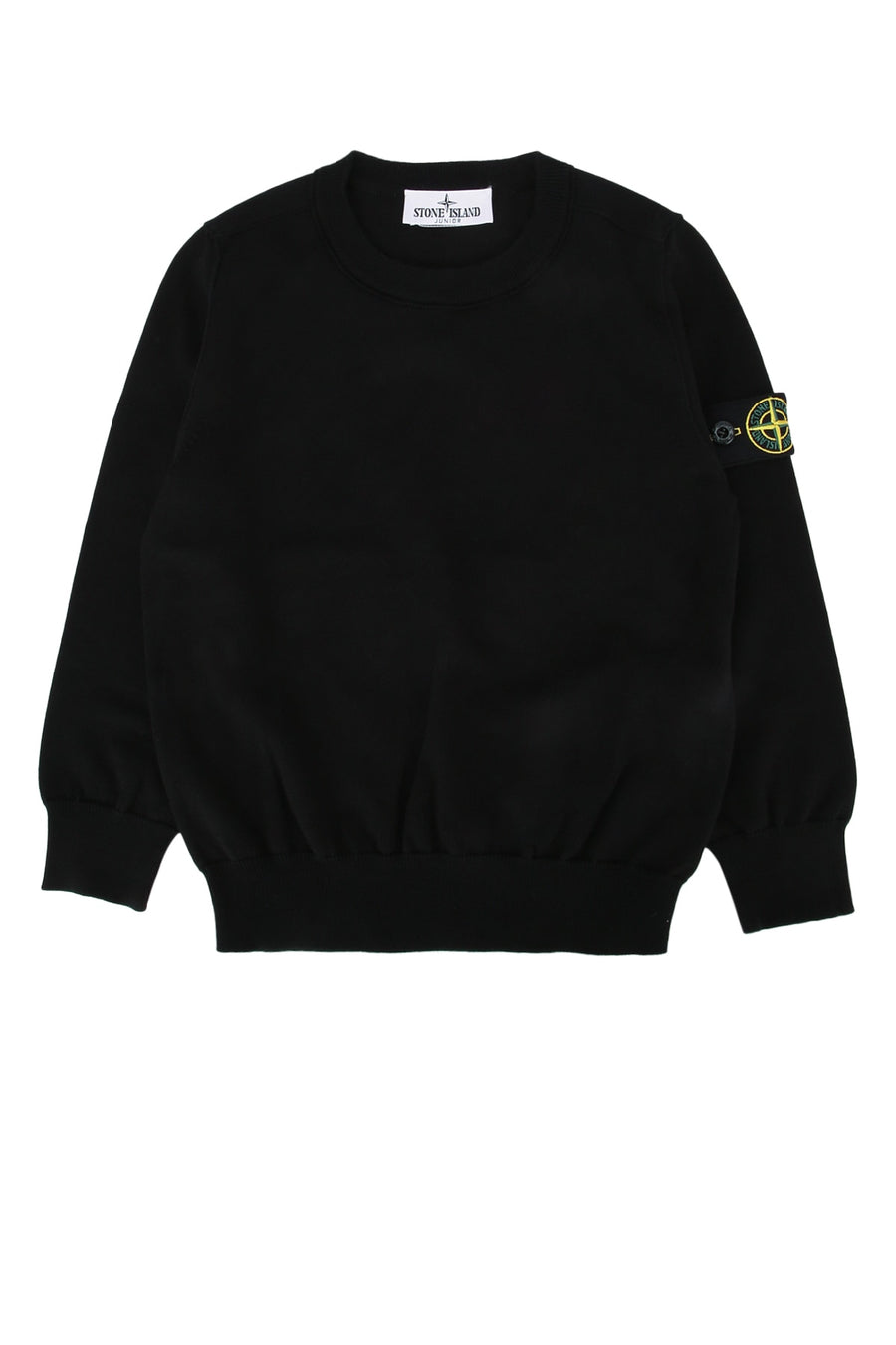 Stone Island Kids Neck 100% Cotton sweater in black