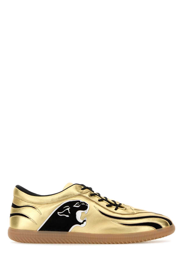 Valentino Garavani Valentino Lambskin leather sneaker in gold