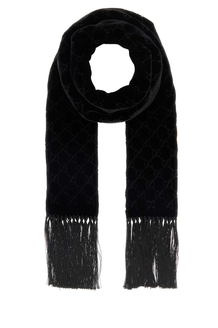 Gucci Velvy Exterior: 77% Viscose 23% Silk; Lining: 100% Silk scarf in black