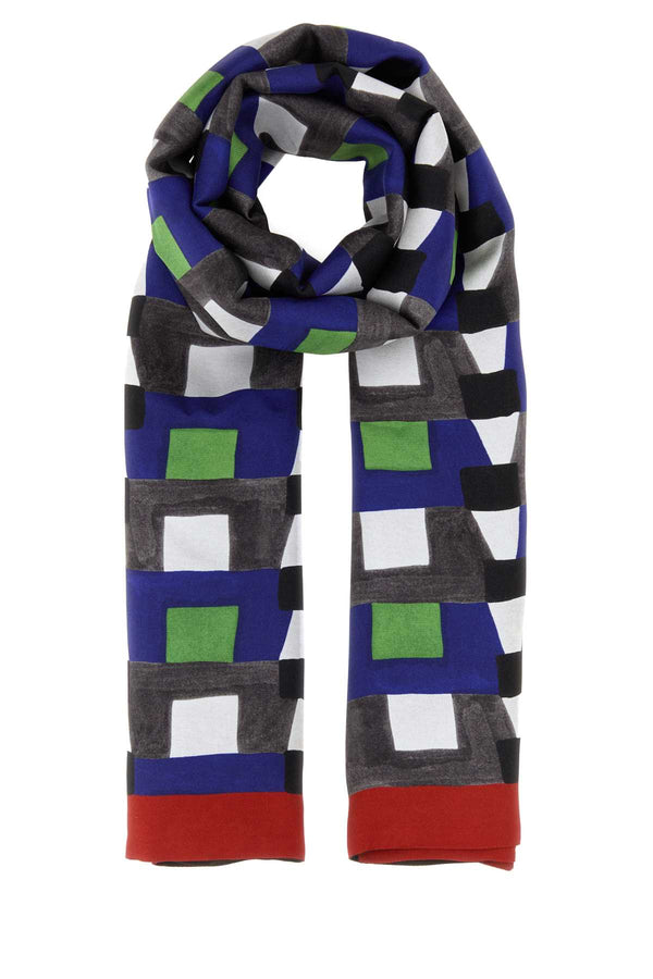 Miu Miu 100% Silk scarf in blue