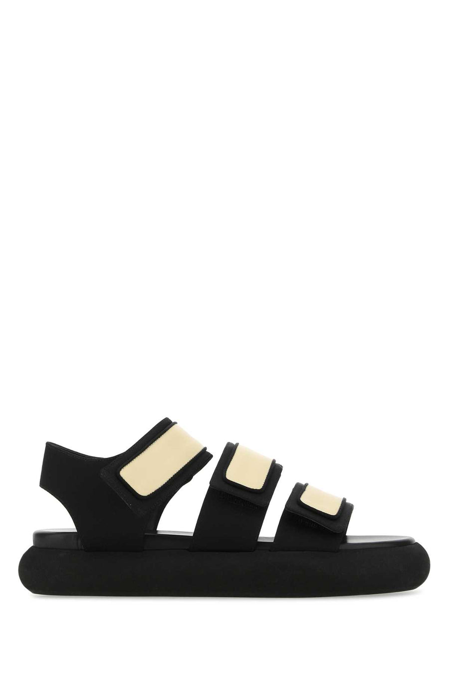 Neous Exterior: Suede sandal in black