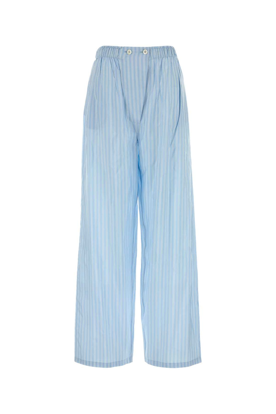 Prada 100% Silk trousers in blue