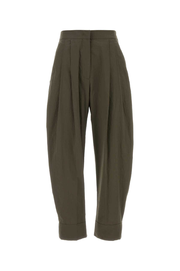 Pt Torino 100% Cotton trousers in green