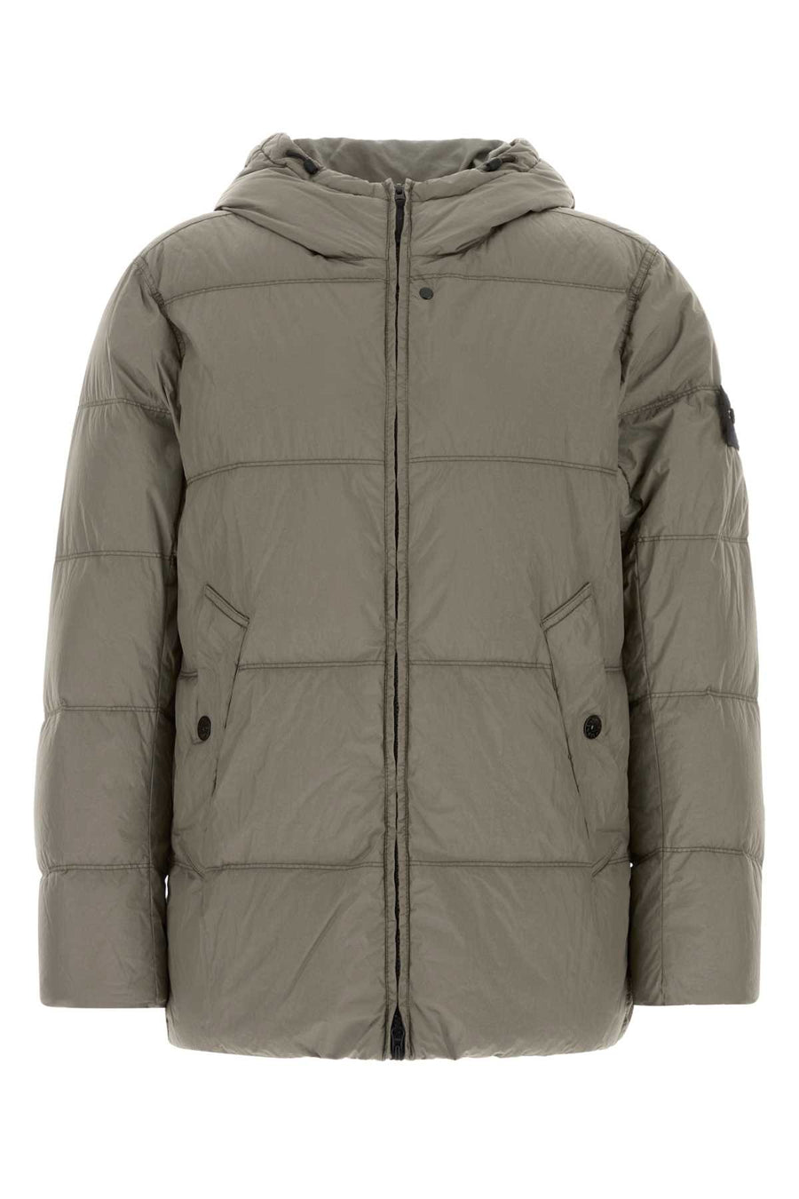 Stone Island Exterior: 100% Nylon down jacket in gray