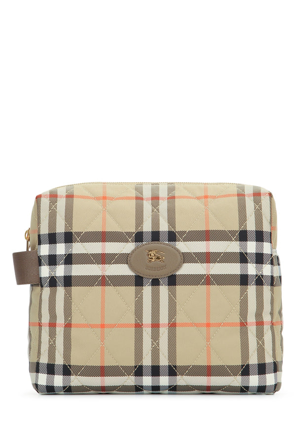 Burberry Jr Cardiff 100% Recycled Polyamide (Nylon) clutch in beige