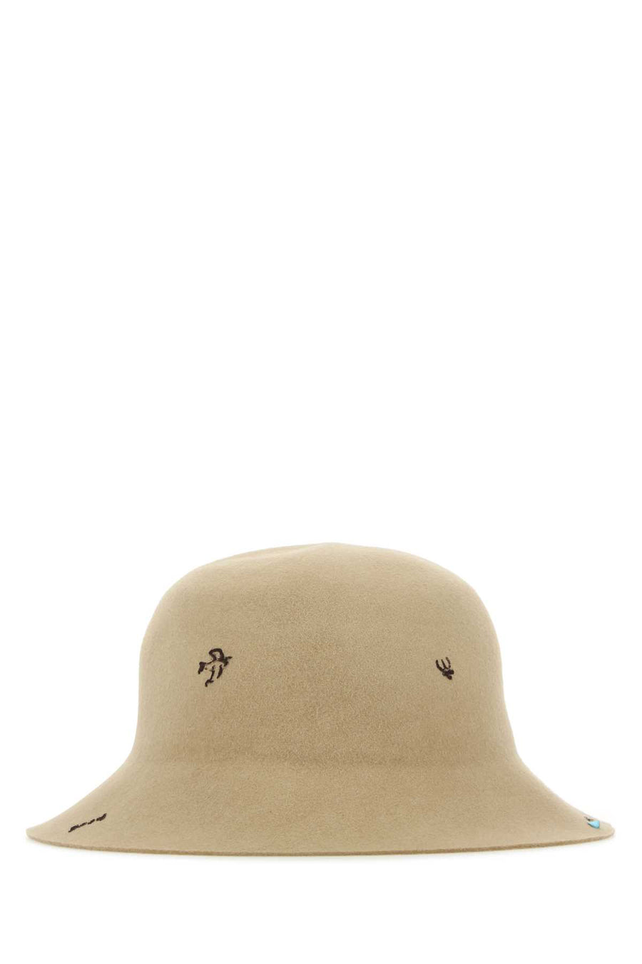 Superduper CAPPELLO 100% Wool bucket hat in beige