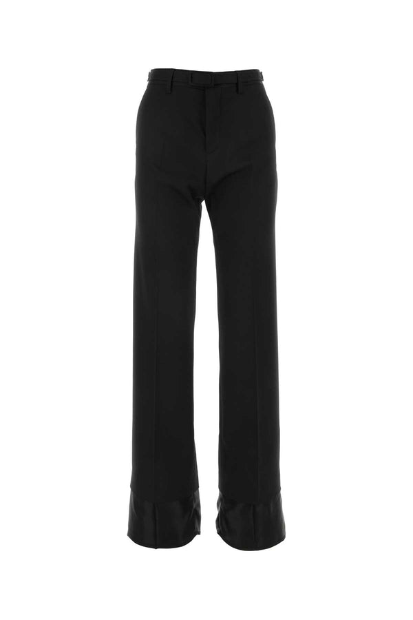 MM6 Maison Margiela 54% Polyester 44% Virgin wool 2% Elastane trousers in black