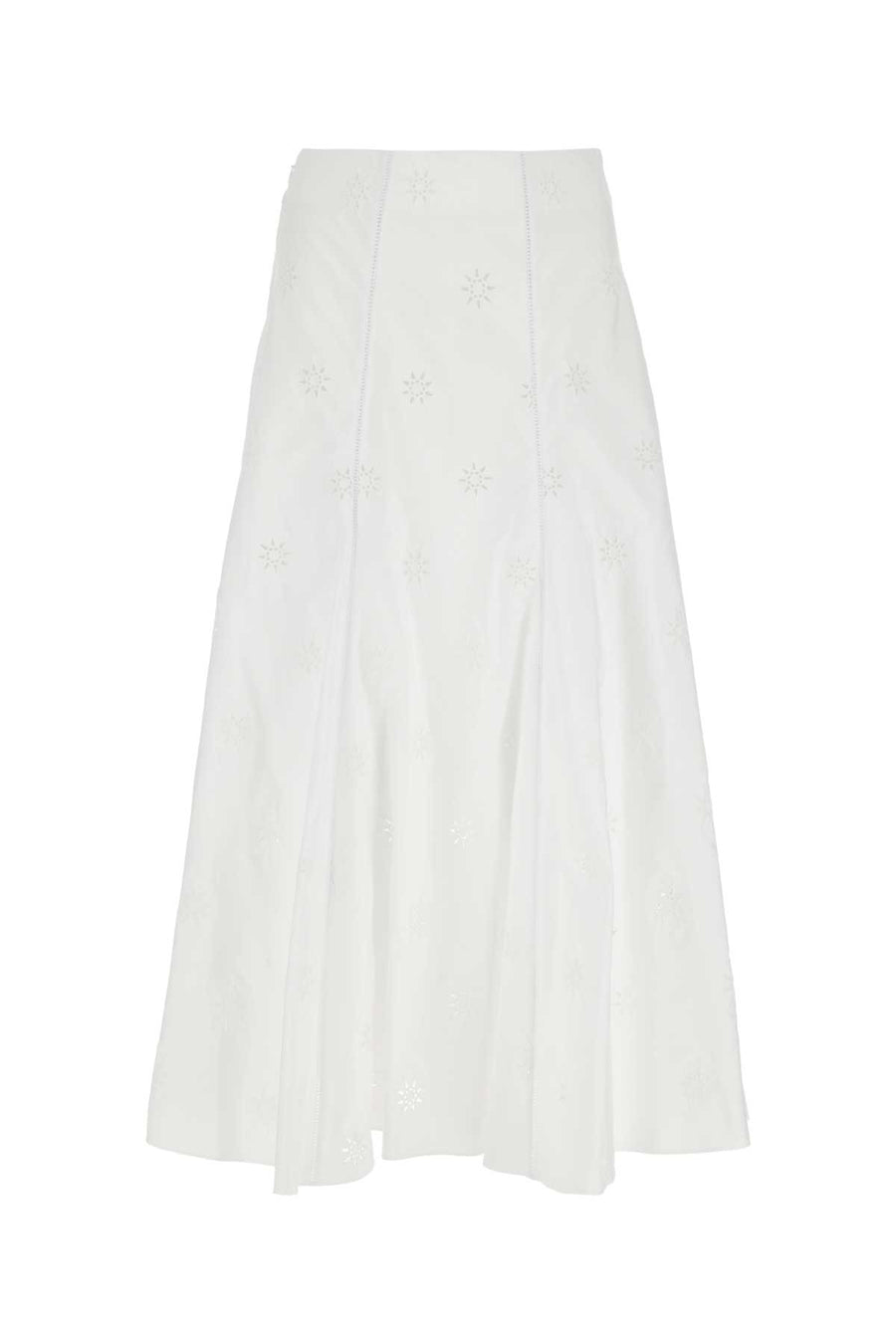Chloé Exterior: 100% Cotton skirt in white