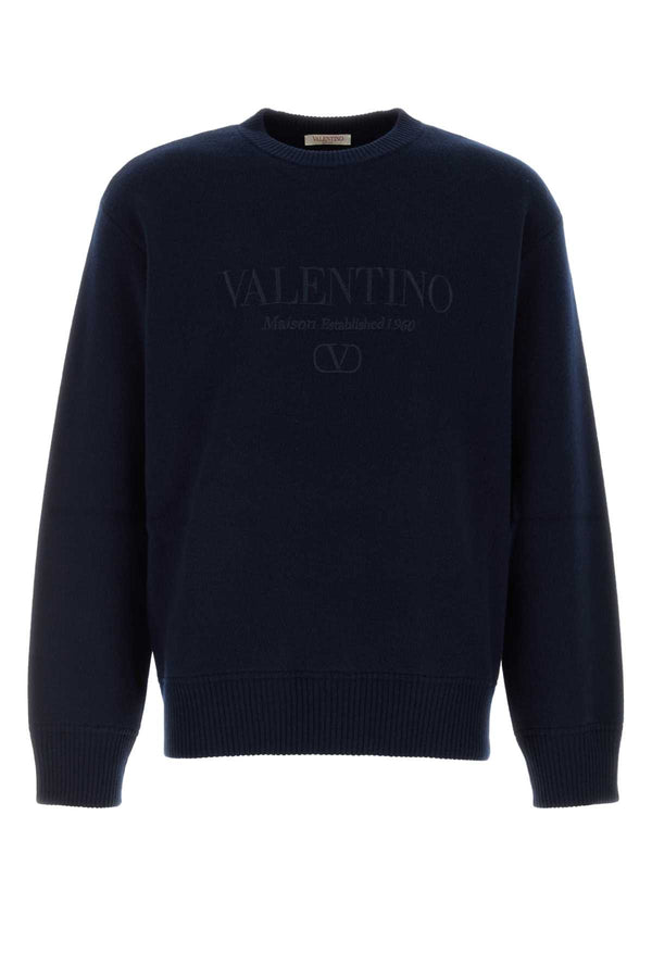 Valentino Garavani 100% Virgin wool sweater in navy