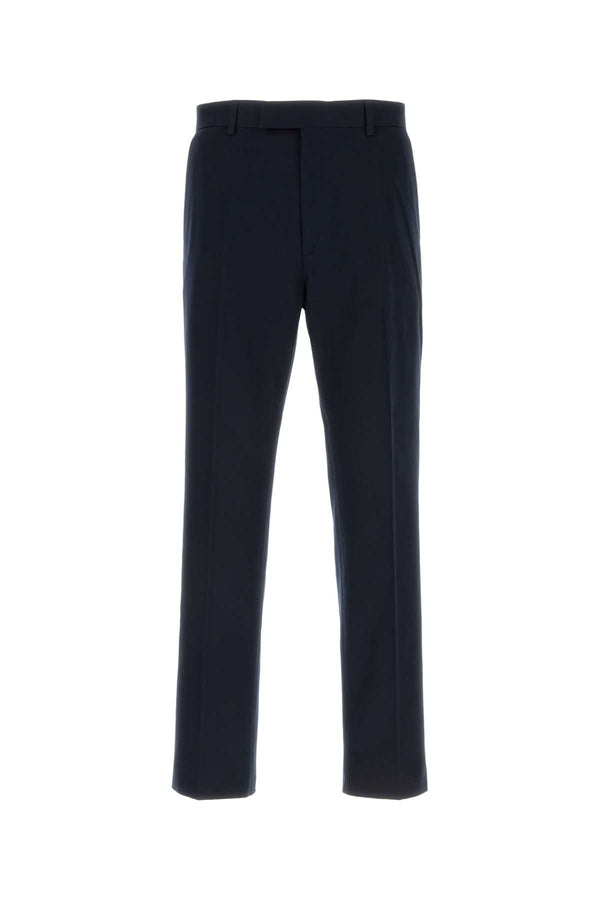 Gucci Logo 100% Cotton trousers in navy