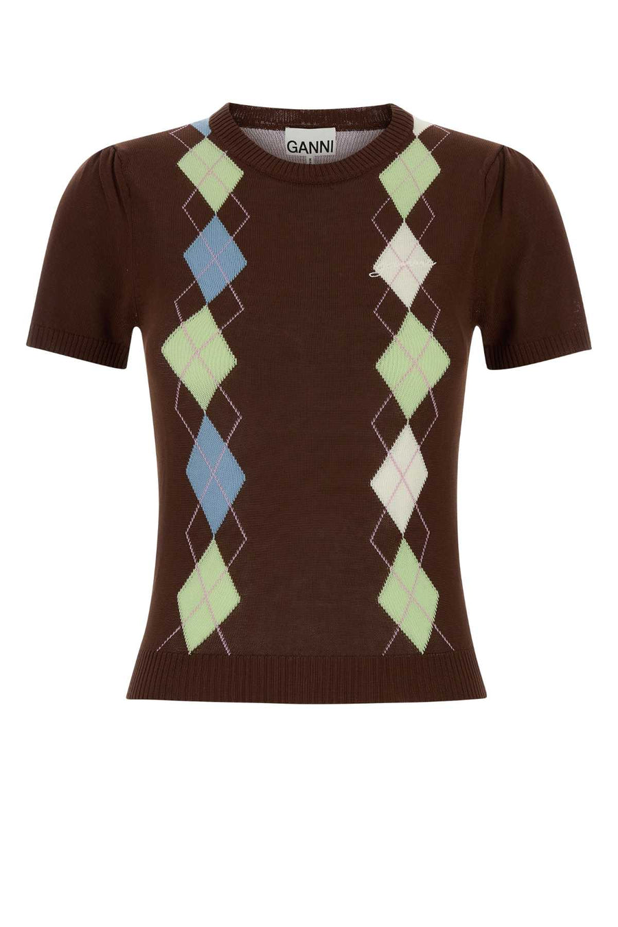 Ganni Cotton 100% Organic cotton sweater in brown