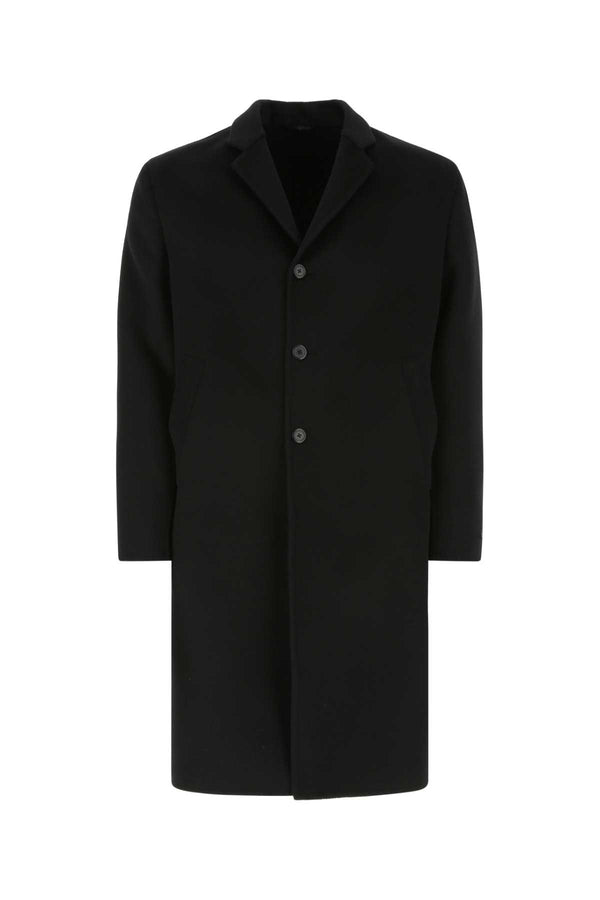 Prada Exterior: 55% Virgin wool 40% Angora 5% Cashgora coat in black