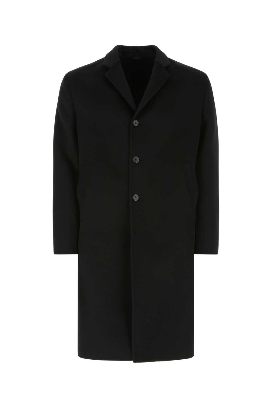 Prada Exterior: 55% Virgin wool 40% Angora 5% Cashgora coat in black