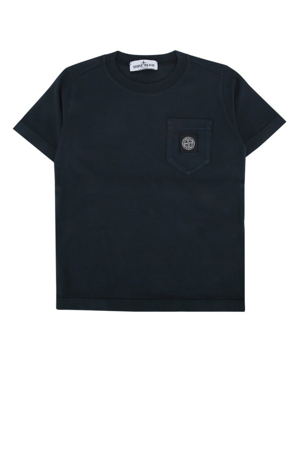 Stone Island Kids 100% Cotton t-shirt in navy