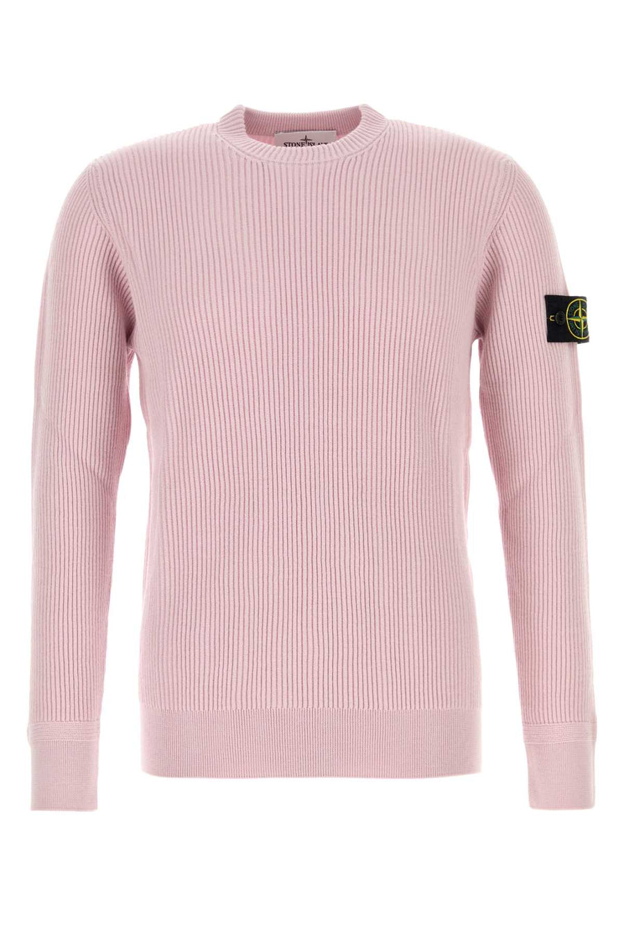 Stone Island Neck 100% Virgin wool sweater in pink