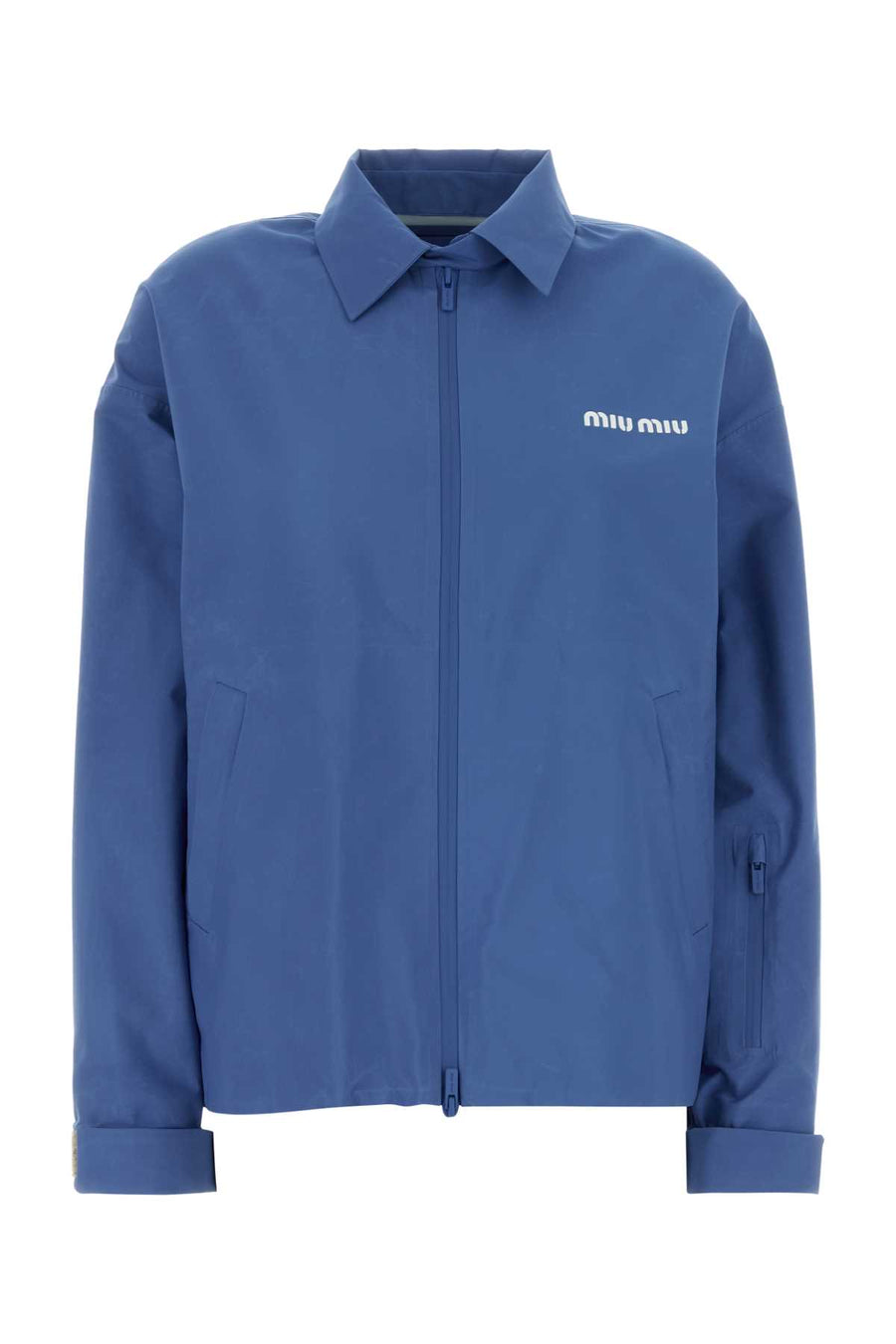 Miu Miu 73% Recycled polyester jacket in blue