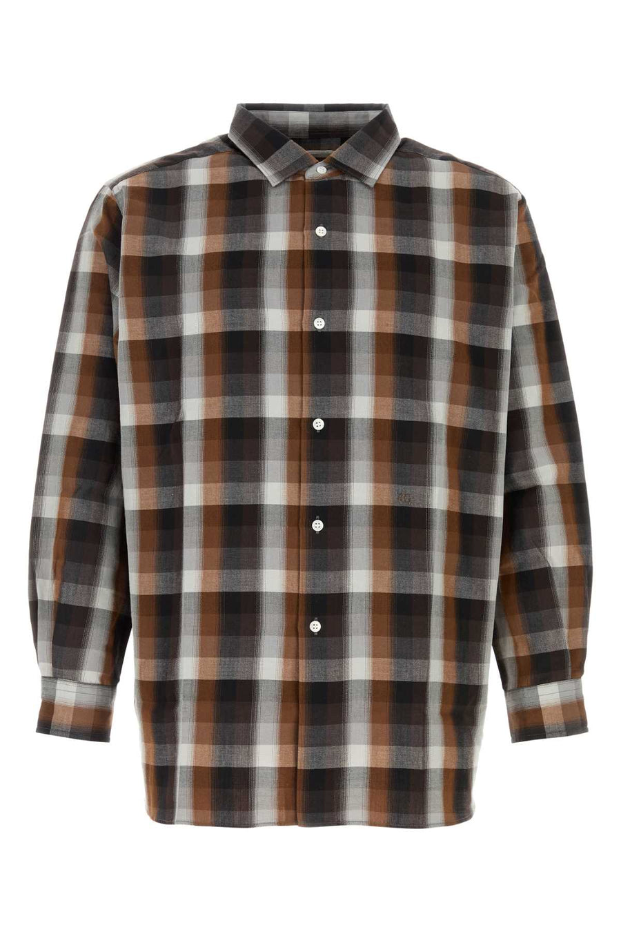 Nanamica Collar 60% Cotton shirt in brown