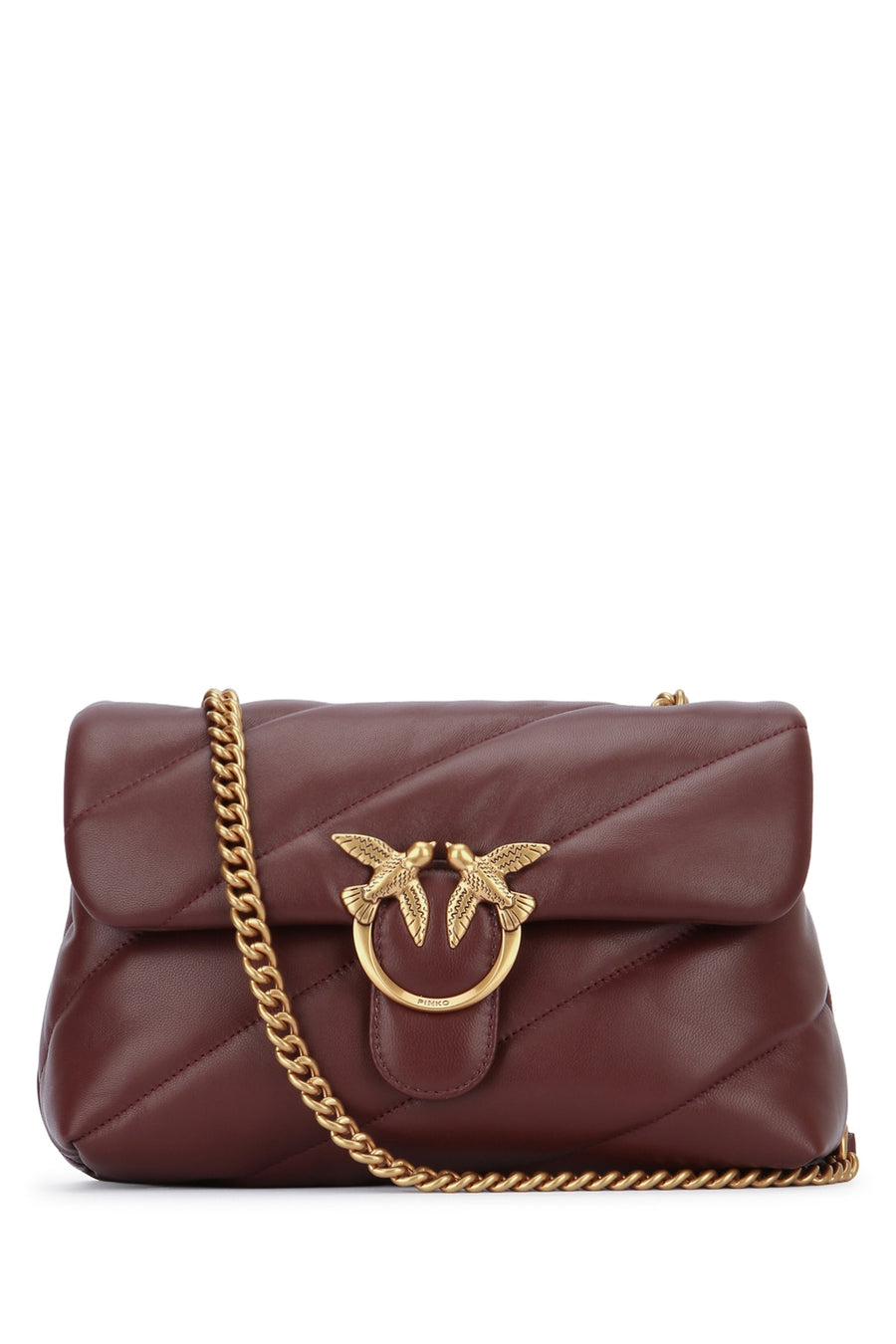 Pinko Puff 100% Leather shoulder bag in brown