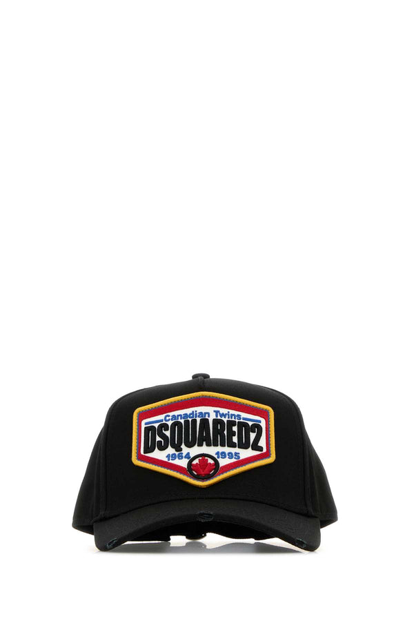 Dsquared2 BCM076305C00001 Exterior: 100% Cotton; Lining: 65% Polyester baseball cap in black