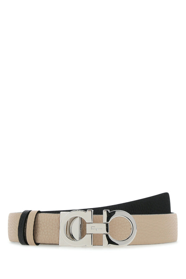 Ferragamo Eram Leather belt in beige