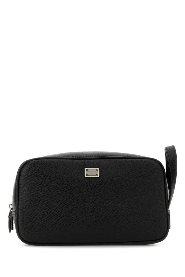 Dolce & Gabbana 100% Vitello travel wallet in black