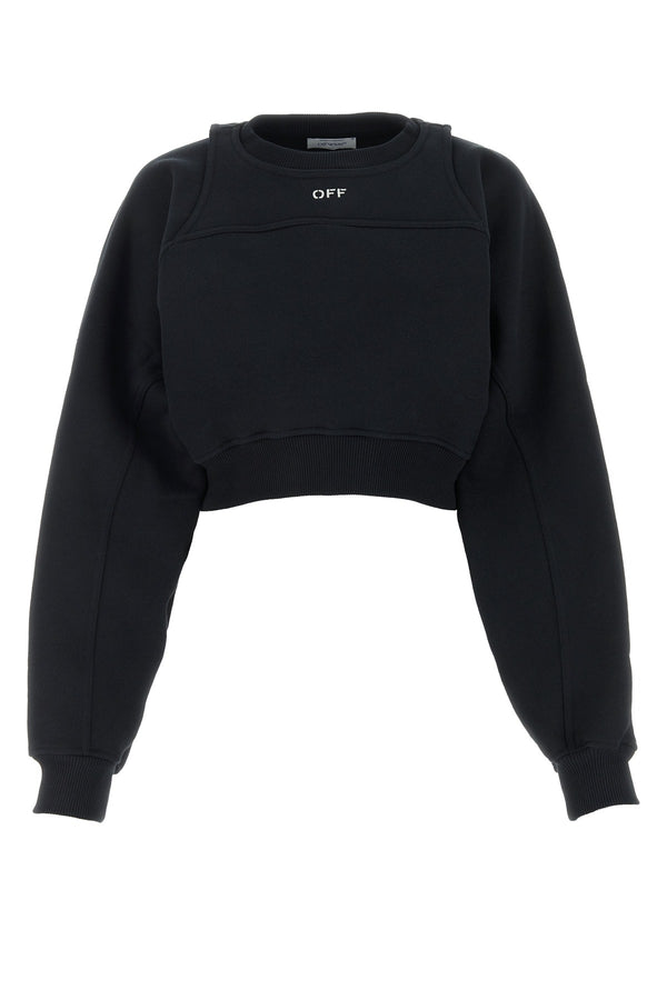 Off-White Cotton 100% sweater in black