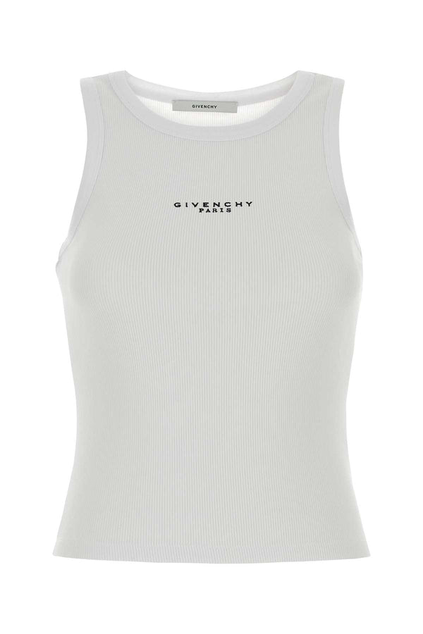Givenchy 98% Cotton tank top in white