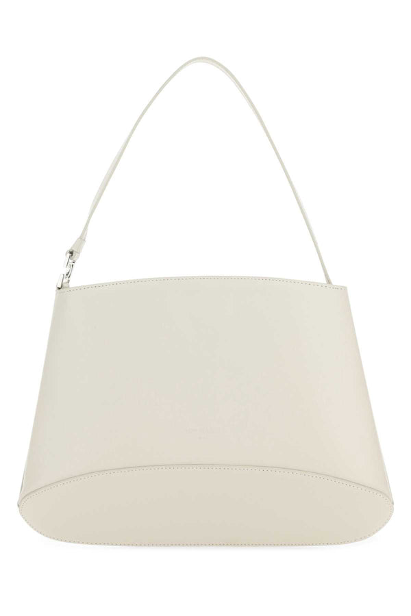 Low Classic Exterior: 100% Leather shoulder bag in white