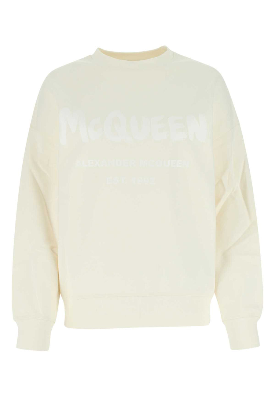 Alexander McQueen 100% Cotton sweatshirt in ivory