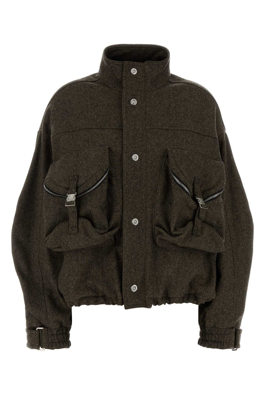The Attico Exterior: 78% Wool 20% Nylon 1% Other fibers 1% Elastane; Lining: 100% Viscose jacket in gray
